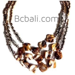 triangle layers shells beading necklaces charming