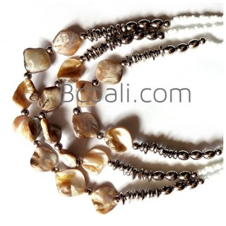 triangle layers shells bead necklaces charming