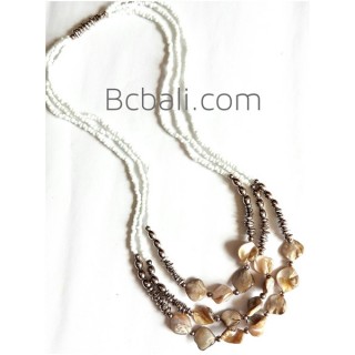 triangle layers shells bead necklaces charming