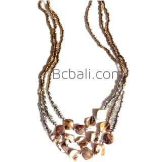 triangle layers shells beading necklaces charming