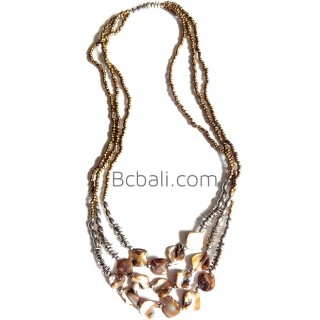 triangle layers shells beading necklaces charming