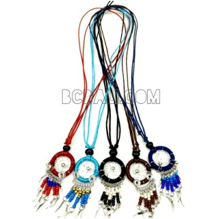 beaded pendant dream catcher necklace Indian style