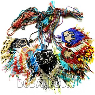 all color crystal beading miyuki pendant necklace bali designer