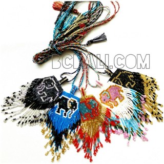 crystal pendant necklaces long string miyuki beading 