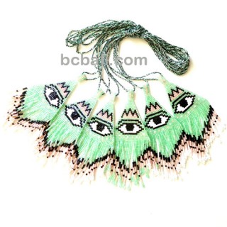 evil eyes pendant necklaces crystal bead miyuki fashion