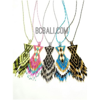 new 5 color miyuki crystal pendant necklaces string long 