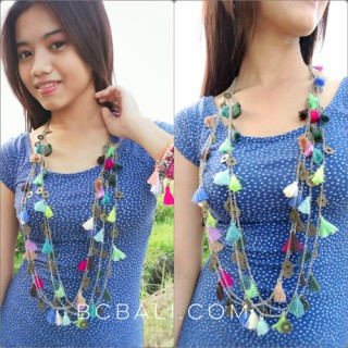 multi tassels necklaces fashion single layer