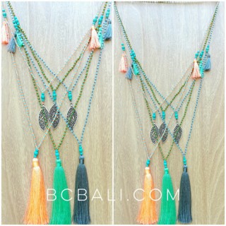 necklaces charms seeds beads tassels necklace new fashion