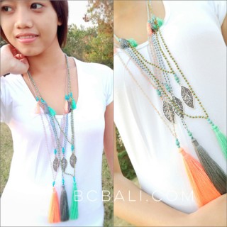 necklaces charms seeds beads tassels necklace new fashion