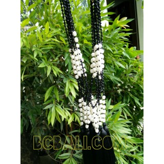 fashion tassels pearls shells necklace with crystal