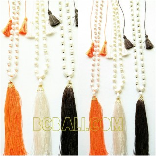 fresh water pearls pendant tassels necklaces