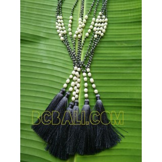 fresh water pearls tassels necklaces bead crystal