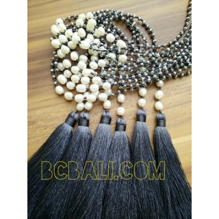 fresh water pearls tassels necklaces bead crystal