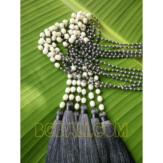 fresh water pearls tassels necklaces bead crystal