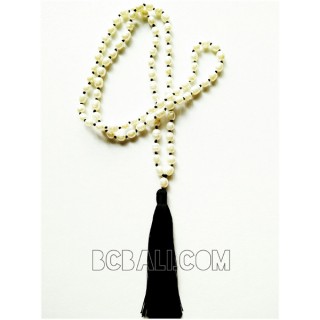 full pearls shells necklaces tassels organic