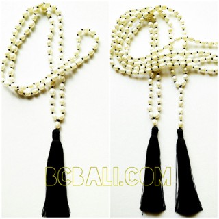 full pearls shells necklaces tassels organic