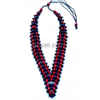 bali necklace ethnic design made by wooden