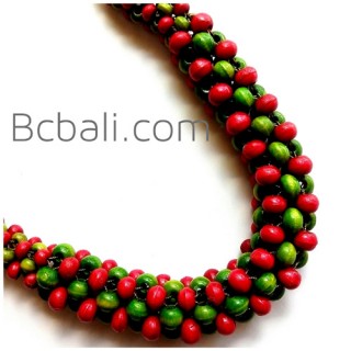 bali wooden beads necklace unique Chokers