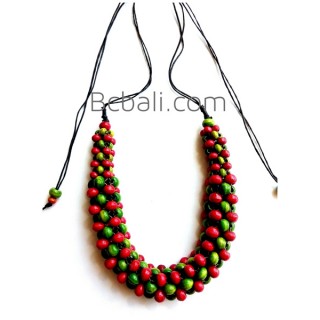 bali wooden beads necklace unique Chokers