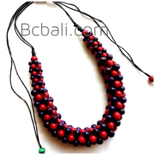 bali chokers wooden seeds beads necklaces