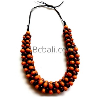 solid wood seeds beaded choker necklaces ethnic handmade