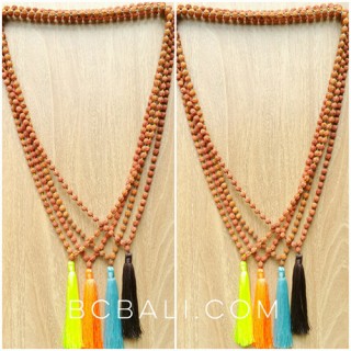 4color mala rudrasca wood necklaces yoga accessories