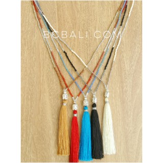 budha pendant tassels necklaces beads stoper