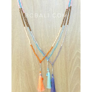 crystal bead handmade tassels tree color