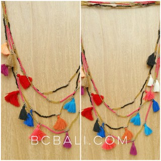 multi tassels charm tassels necklaces fashion