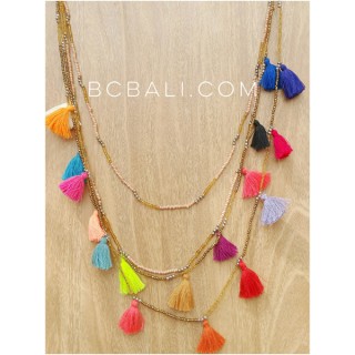 multi tassels necklaces mix colors charm fashion