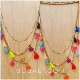 multi tassels necklaces mix colors charm fashion