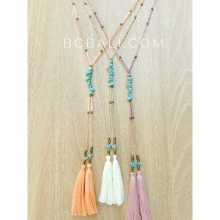 new tassels designs turquoise stoper beading