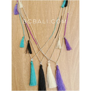 triangle tassels necklaces beads fashion 4 color