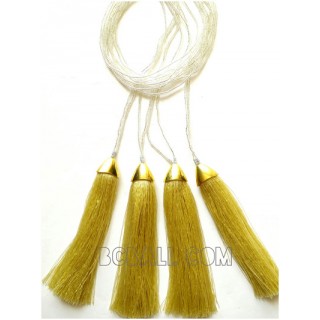 bali tassels necklaces beads crhome metal pendant