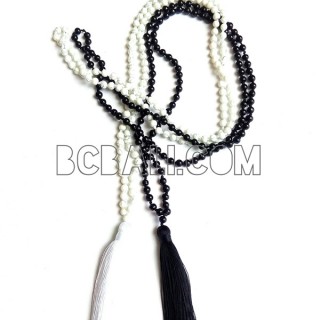 beads stone pyrus necklaces tassels long strand