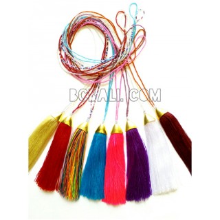 mix color tassel necklaces golden chrome pendant