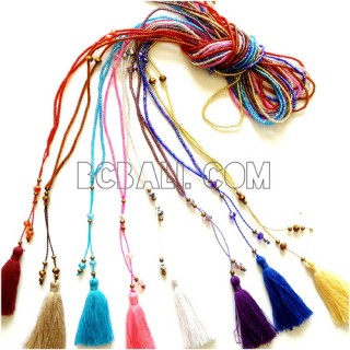 necklaces tassels sugar beads small silver