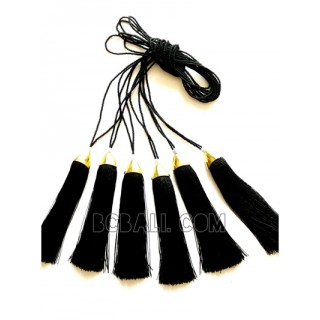 tassels necklaces small beads golden chrome pendant 