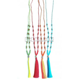 yoga necklaces budha tassel pendant beads