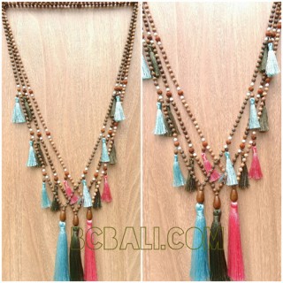 bali tassels handmade necklaces charm multi designs