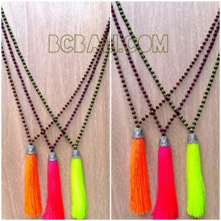 crystal beads tassels pendant necklaces new 