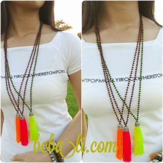 crystal beads tassels pendant necklaces new 