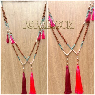 fashion necklaces tassels mala bead handmade designs