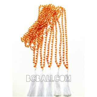 crystal beads necklaces tassels mono color style