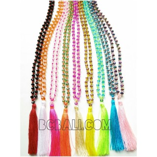 All Color bead necklace tassels crystal bali fashion