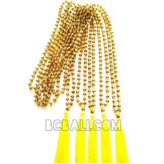 crystal beads necklaces tassels mono color style