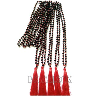 crystal beading necklaces tassels mono color