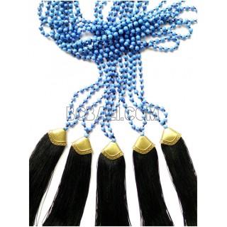 golden chrome tassels 3 color stone bead necklaces