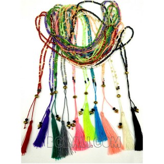 tassels crystal small beads pendant necklaces bali