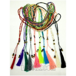 tassels crystal small beads pendant necklaces bali